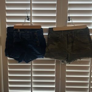 2 pair of shorts.